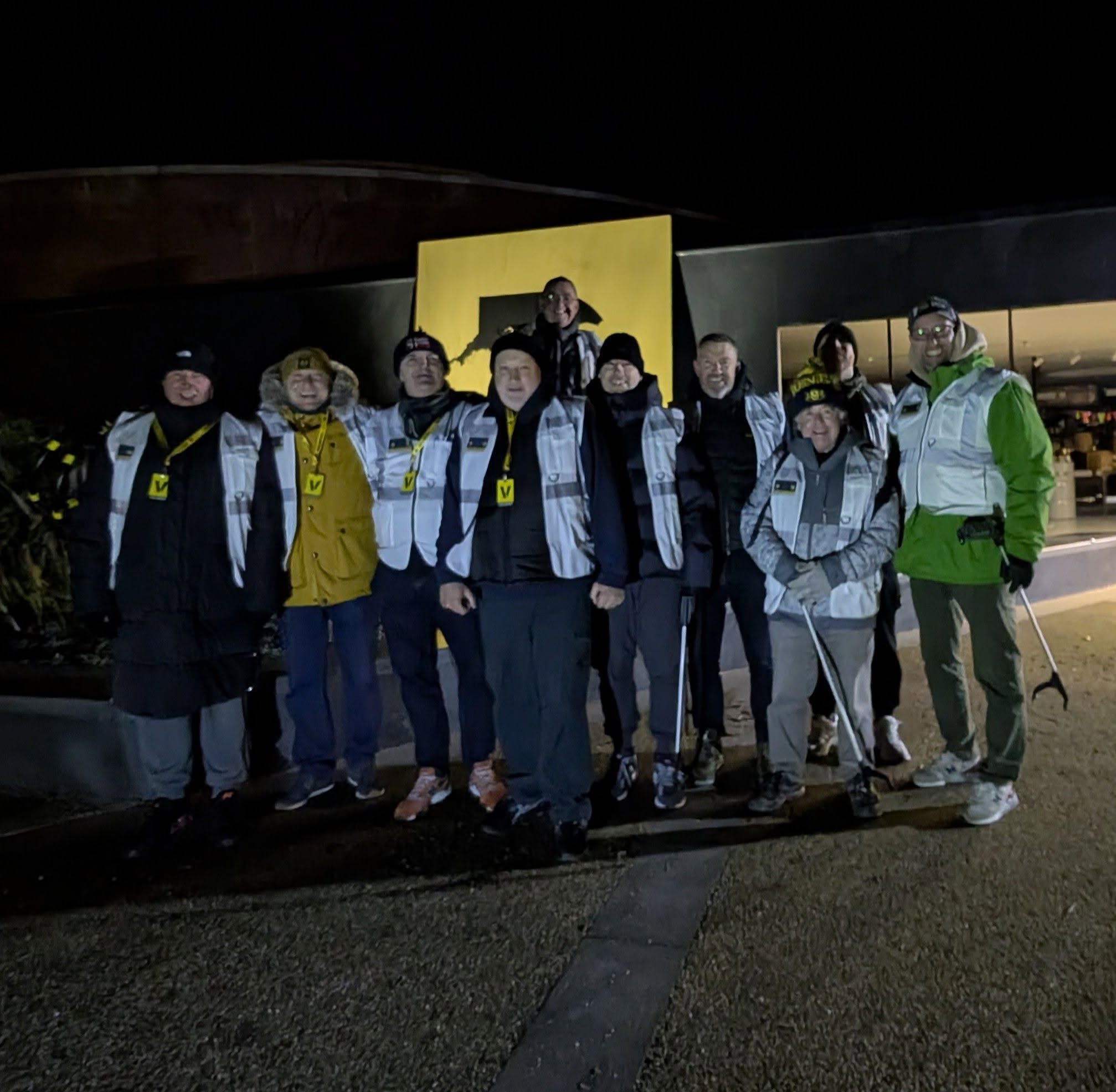 Protect Our Parks Portsmouth team members at night